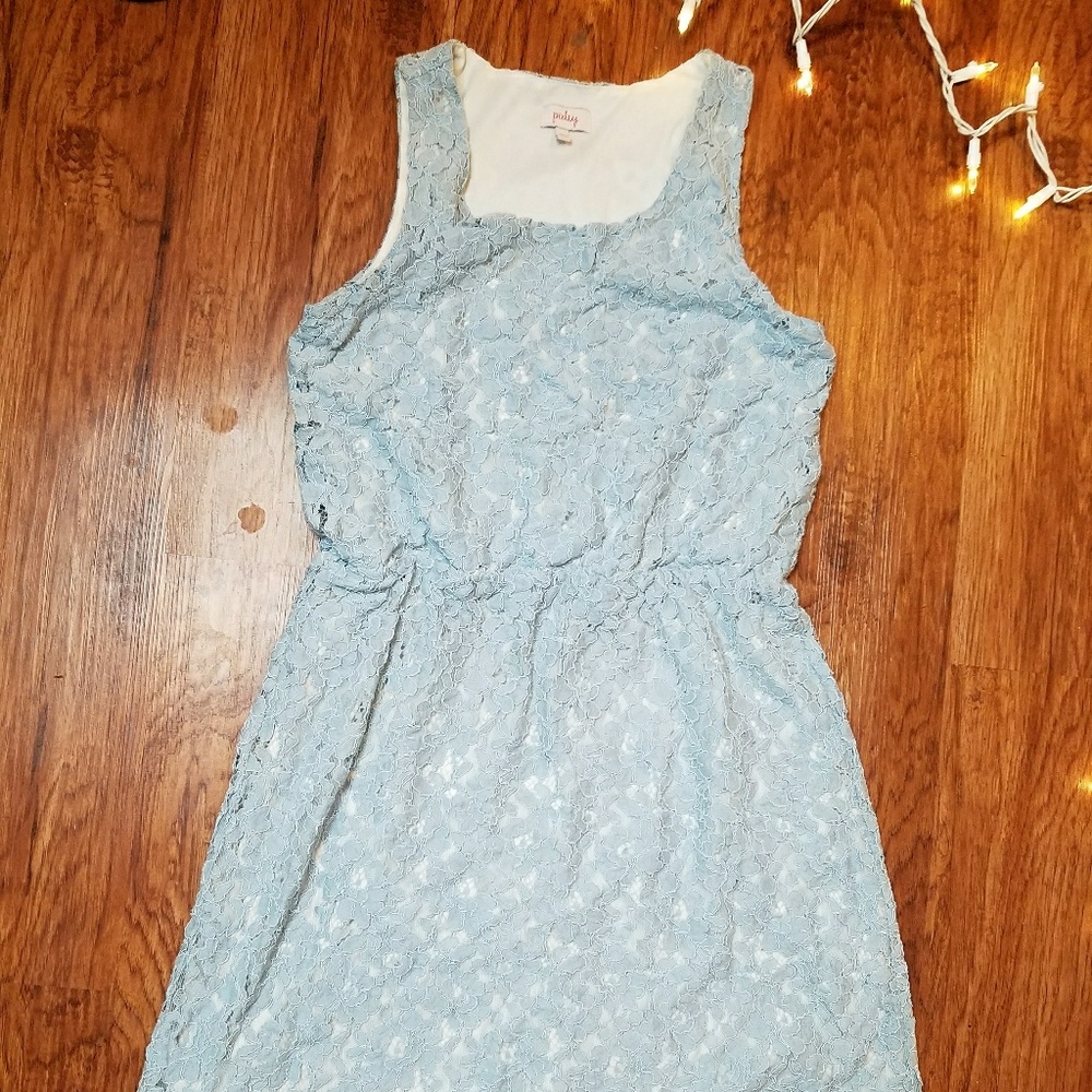 EUC Powder Blue Lace Dress stitch fix